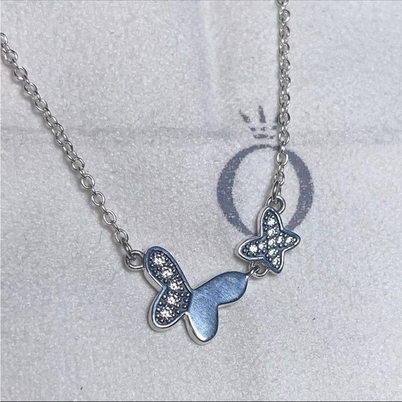 Pandora Silver Heart and Butterfly Necklace - Picture 8 of 10